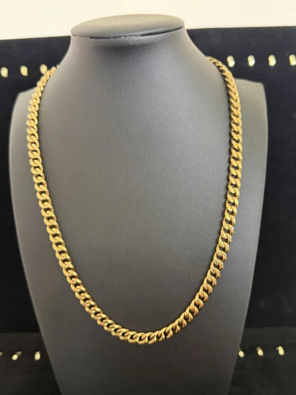 Stainless steel 18k Gold Plated PVD 5mm curb chain